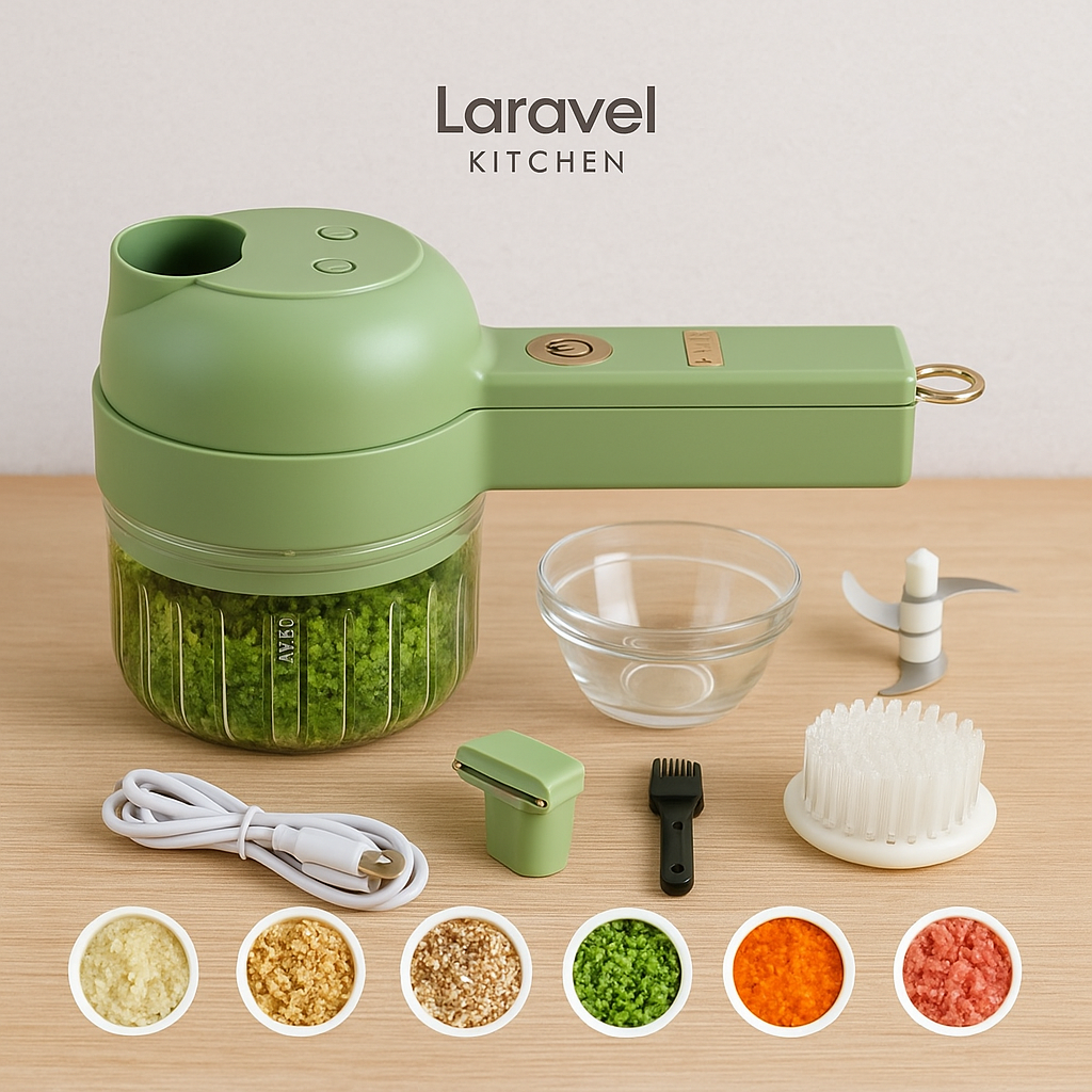 4 in 1 Portable Electric Vegetable Cutter Set